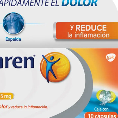 Voltaren Dolo Cápsula 25 Mg, 10 Cápsulas | MercadoLibre