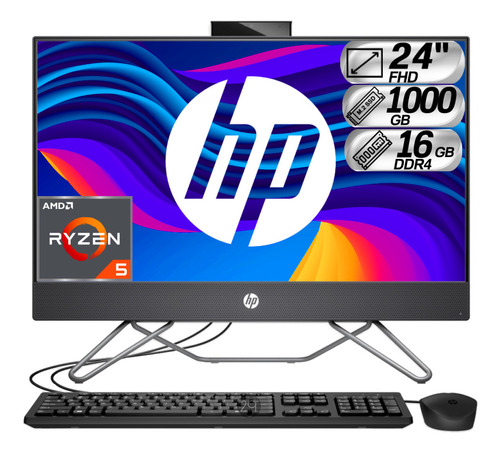 Todo En Uno Aio Hp Pc Ryzen 5 Memoria Ram 16gb + Ssd 1000gb