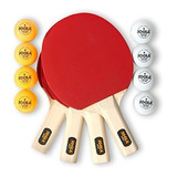 Kit De Ping Pong Joola 4 Palas Y 8 Pelotas De 40mm