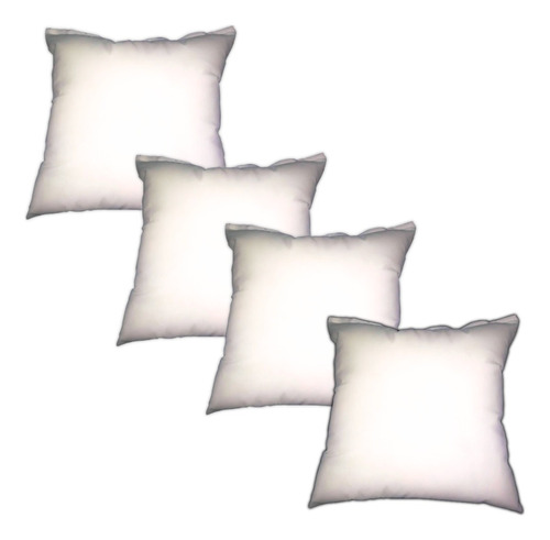 Pack 4 Almohadones Rellenos 50x50 Con Vellon Siliconado