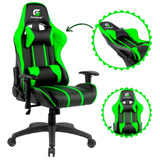 Cadeira Gamer Fortrek Escritório Verde Altura Base Ajustável