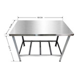 Mesa Industrial 180x70 Inox Fácil De Limpar Com Paneleiro