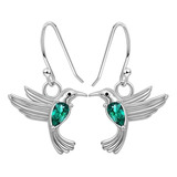 Aros Colibrí Pendientes Joyas Plata 925 Joya Mujer Regalos