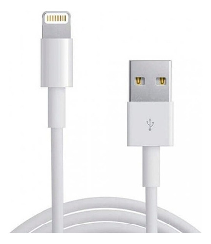 Cable Cargador Usb Para iPhone 5 6 7 8 X 11 12 13 14 - 2mts Color Blanco