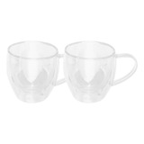 2 Tazas De Café Espresso De Vidrio De Doble Capa Para Café M