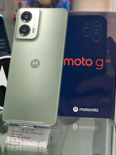 Celular Moto G24 128 Gigas Cor Verde, Novo Zero Na Caixa!