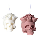 Molde De Silicona De Calavera Rosa 3d Halloween Diy