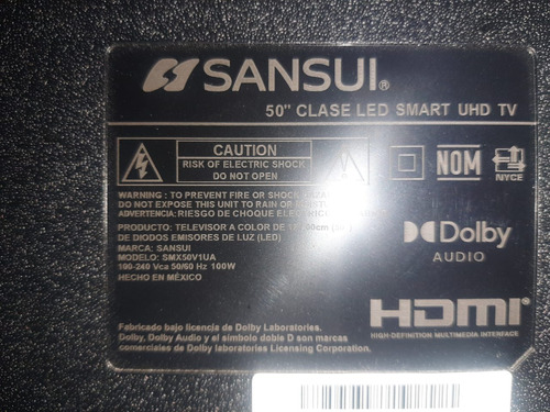 Tv  Sansui Smx50v1ua Refacciones Piezas