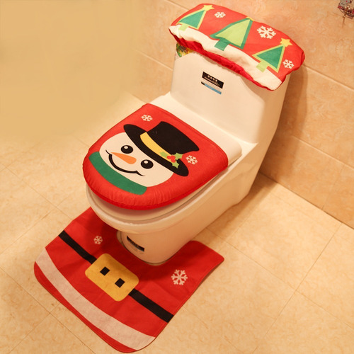 Set De Fundas Navideñas De Baño - Decoración De Navidad