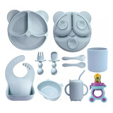 Set De Alimentación Silicona Dividida Con Ventosa Bebés 10pz