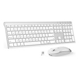 Combo Teclado Y Mouse Inalámbricos, Recargable, Ergonómico,