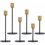 6 Pcs Candeleros Metalico Mesa Boda Fiestas Casa, Portavelas