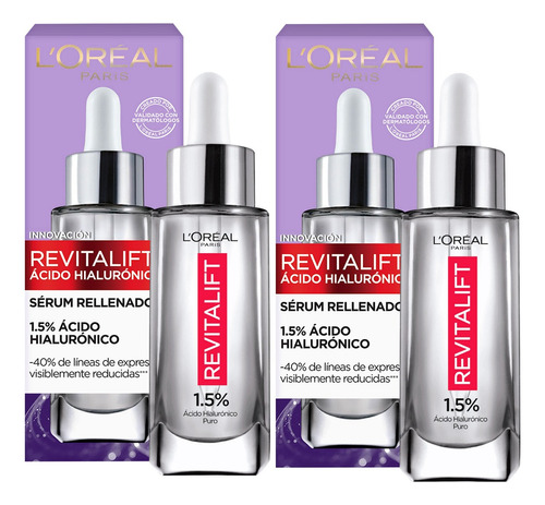 Sérum Ácido Hialurónico 2pack L'oréal Paris Revitalift 30ml 