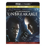 Unbreakable (el Protegido) 4k Ultrahd Y Blu Ray Importada.