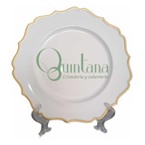 50 Bajo Plato Luciana Blanco Dorado Plato Base Oferta Barato