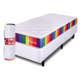 Cama Box Solteiro Colchão D33 Vácuo Ortopédico Espuma 78x188