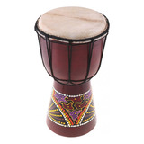 Tambor De Djembe Africano Tallado A Mano, De Madera Maciza,