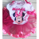 Vestido Tutu Minnie Mouse Con Leguins Y Balaca