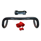 Combo Kit Ciclismo Manubrio Ruta Dropbar + Potencia + Cintas