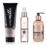 Set X3 Body Exfoliante Aceite Crema Vz Vainilla Regalo Mujer