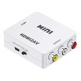 Conversor Hdmi A Rca Av Adaptador Tv Tubo Convertidor 1080