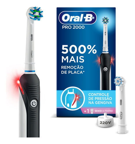 Escova Dental Elétrica Recarregável Oral-b Pro 2000 127v