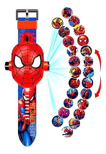 Reloj Spiderman Proyector Infantil Juguete Con 24 Imagenes