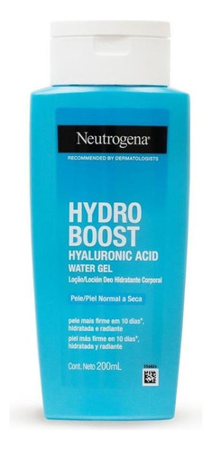  Hidratante Corporal Hydro Boost Water Gel 200ml Neutrogena