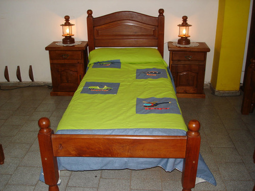 Cama De Algarrobo 1 Plaza Tablero