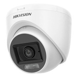 Cámara Seguridad Hikvision Domo 2mp Dual Light 20m Audio 2.8 Color Blanco