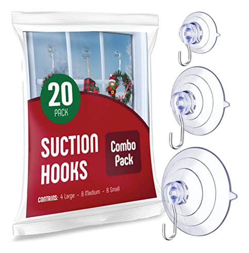 All-purpose Suction Cup Hooks [20pk Combo Set] Powerful...