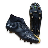 Tenis Futbol Tacos Tachones Union Negro Oro 2040 Resistente