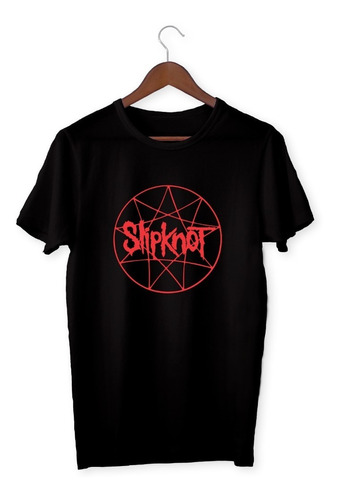 Remera De Algodón - Slipknot Logo - Rock Metal 