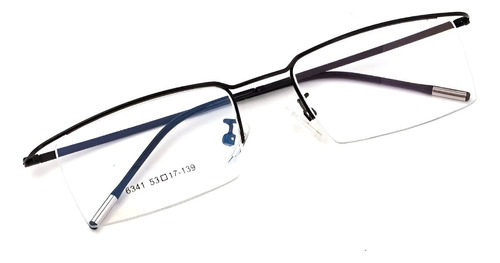 Lentes Titanio Cuadrados Filtro Luz Azul Graduar Unisex