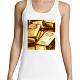 Musculosa Mujer Oro Lingotes Valores Gold Economia Money M2