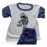 Pijama Personalizado Infantil De Futbol Astronauta - 0968