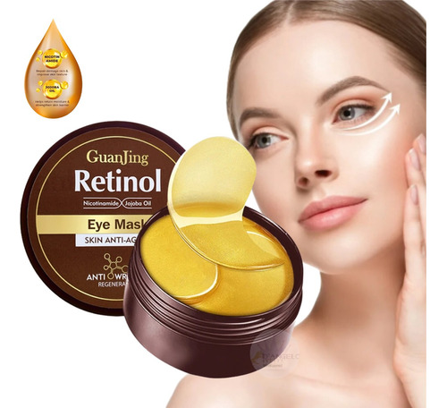 60 Parches Anti Ojeras Con Retinol Y Niacinamida Mascarilla 