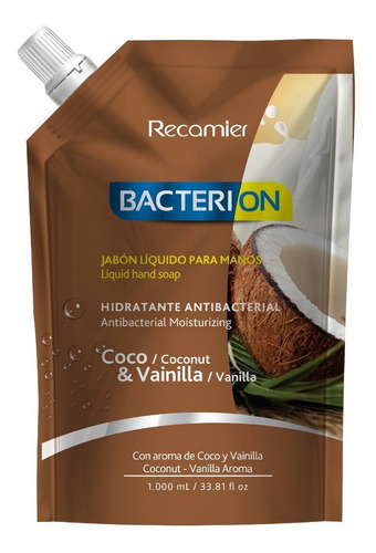Jabon Liquido Para Manos Bacterion - Ml A $14