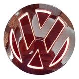 Logo Led Volkswagen 3 D Color Rojo Vw 11cm