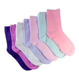 Pack 12 Pares Calcetines De Niña Bambú Liso 2 A 10