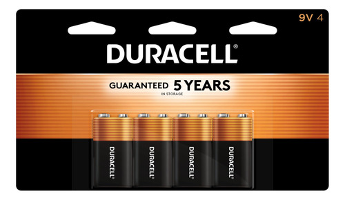 Duracell Coppertop Pilas Alcalinas, 9 V, Paquete De 4 Pilas