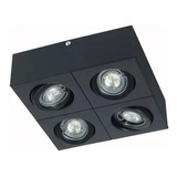 Plafon Moderno Cuadrado Dicroico 4 Luces Lamparas Led Gu10