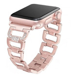 Pulseira Luxury Para Apple Watch 40mm 38mm Series Rose Gold