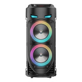 Caixa De Som Bluetooth L. 100w Karaokê Duo C/ 1 Mic Led Rgb