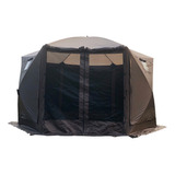 Gazebo Mosquitero Gadnic Con Ventana Protección Solar Playa Color Marrón