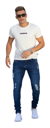 Pantalón Jean Hombre Elastizado Calce Perfecto 38 Al 50