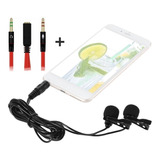 Microfone Celular Duplo Lapela Android + Adap P3 /p2 Dslr R