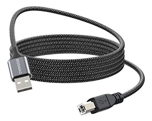 Cable Moswag Compatible Con Impresora Hp 3.3 Ft -gris