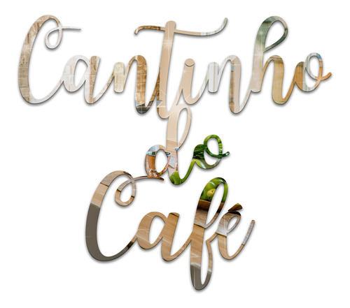Espelho Decorativo Acrilico Cantinho Do Café Cozinha Prata
