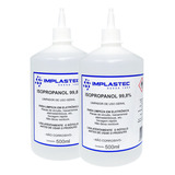 Kit 2 Álcool Isopropílico 99,8% Isopropanol 500ml Implastec